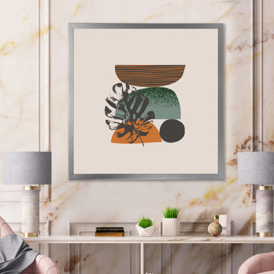 «Retro Summer Vibe Organic Abstracts II», reproduction d'art sur toile moderne