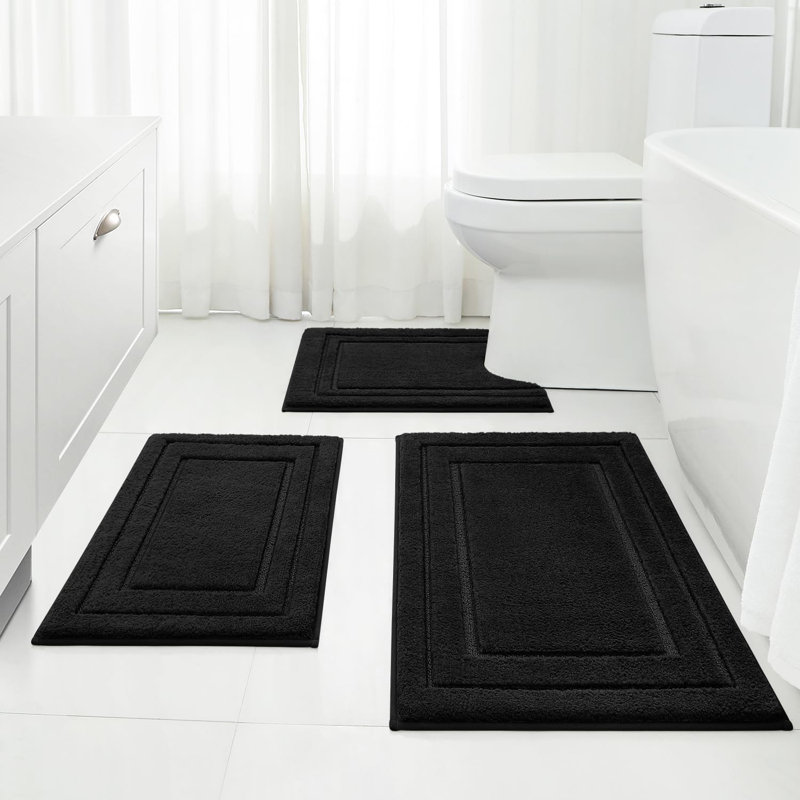 Tapis pour salle de bain Carnlougherin, Noir