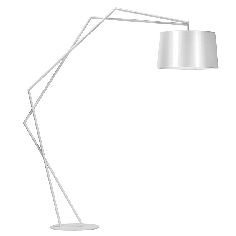 Lampe sur pied arquée 85 po Omara, Blanc