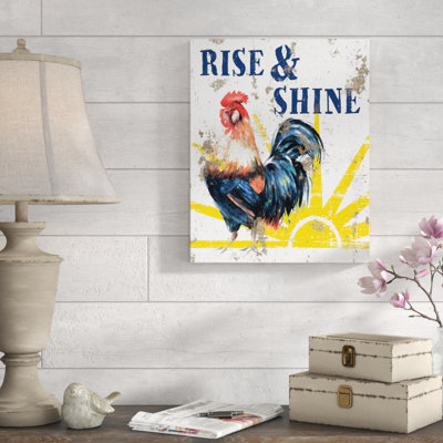 « rise & brillance coq », impression sur toile