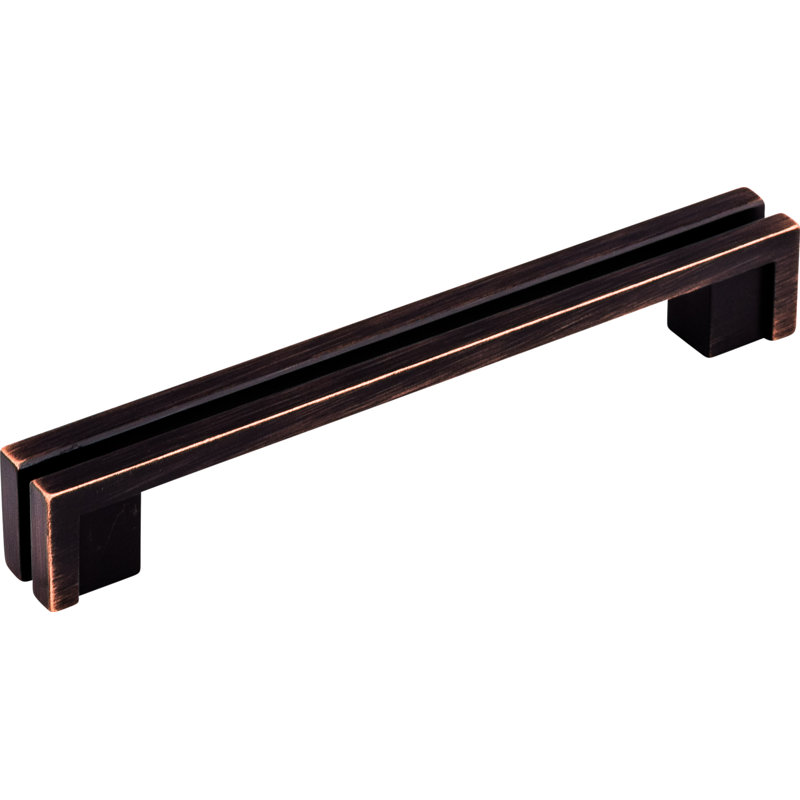 Flat Rail Bar pull, Tuscan Bronze, 5" Center to Center