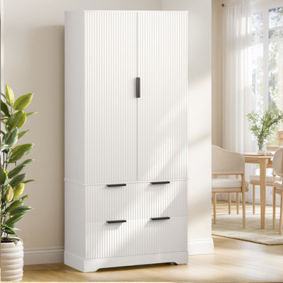 72"H Freestanding Pantry Storage Cabinet