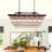 Vintage 6-Lights Rectangular Crystal Chandelier Dimmable