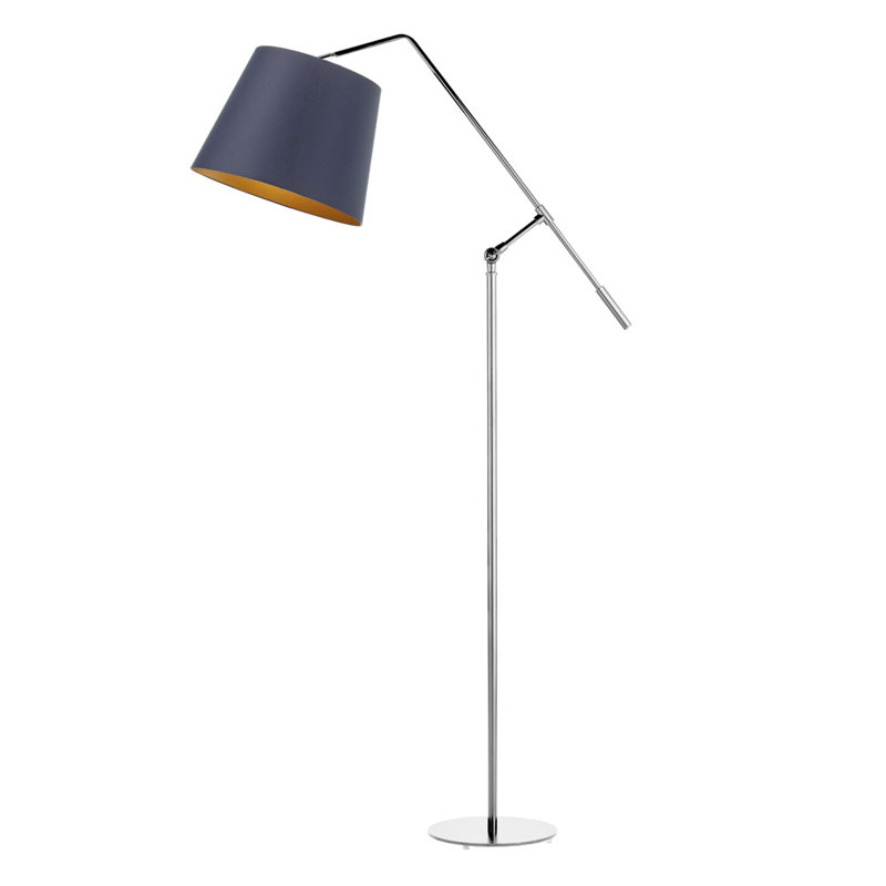 Imajae 170cm Task Floor Lamp, Navy Blue Steel