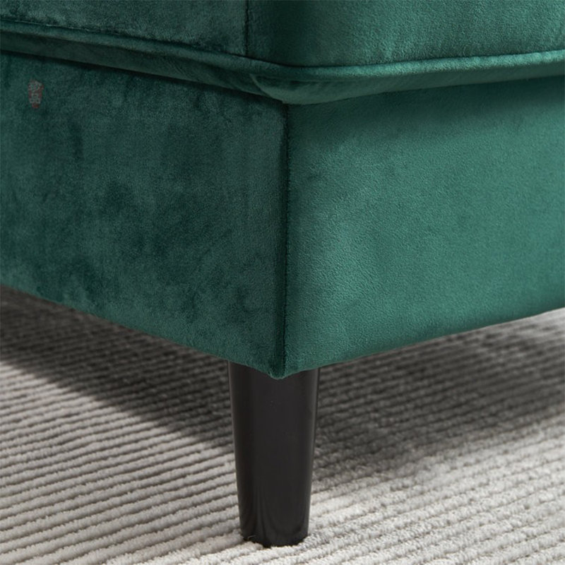 Chaise moderne en bois massif de luxe moderne, Vert, Orienté à gauche (vu de face)