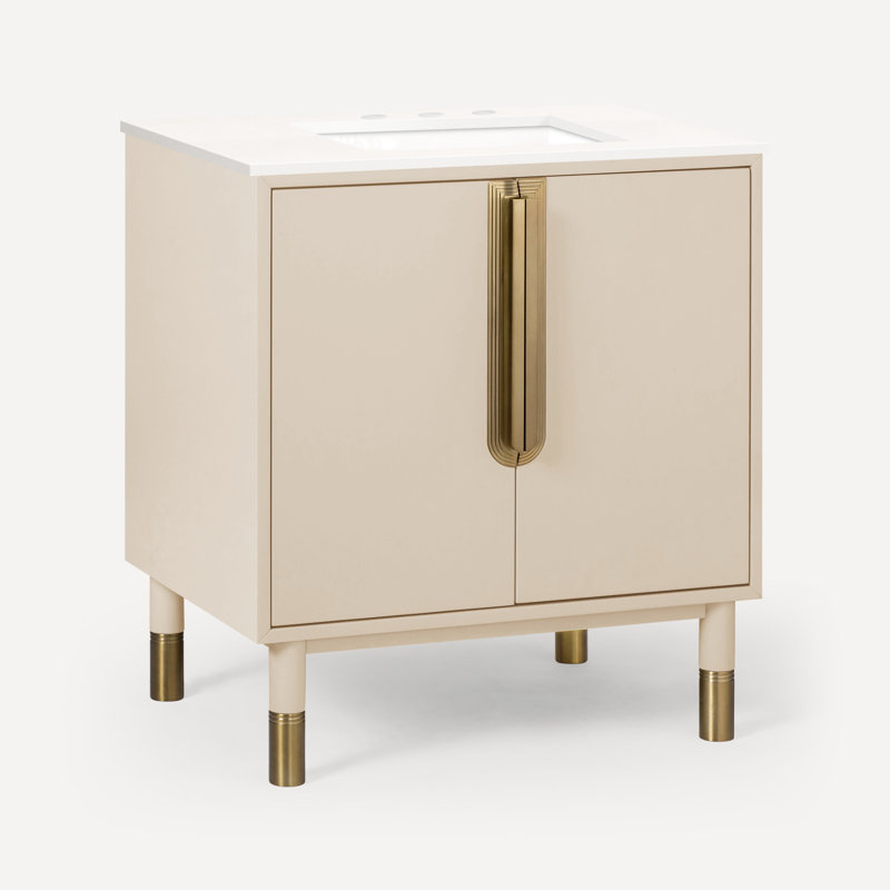 Islamorada 30" Vanity With Quartz Stone Vanity Top, Single-Hole, Sand, Lyra