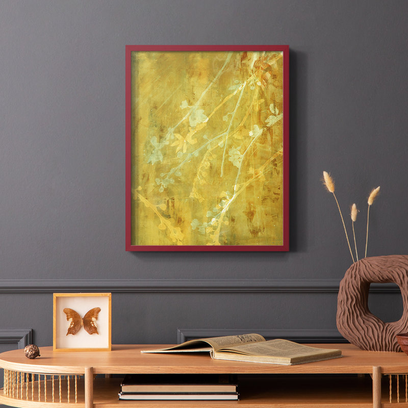 «Breathe Out», reproduction encadrée - bois massif, Rouge, H 10 po x l 8 po