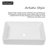 24"L x 14"W White Ceramic Rectangular Vessel Bathroom Sink