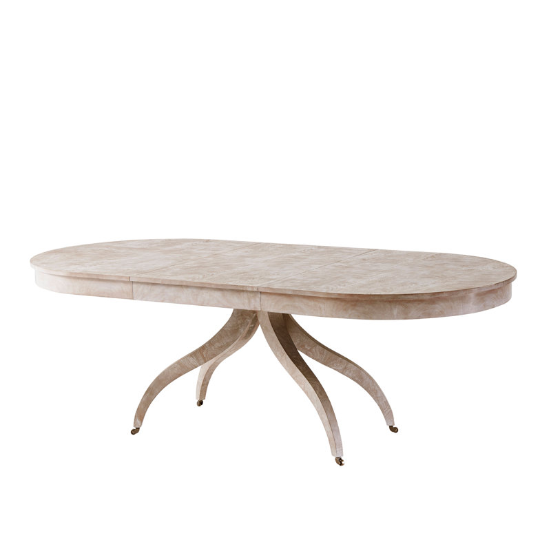 Composition Oval Mahogany Wood Dining Table