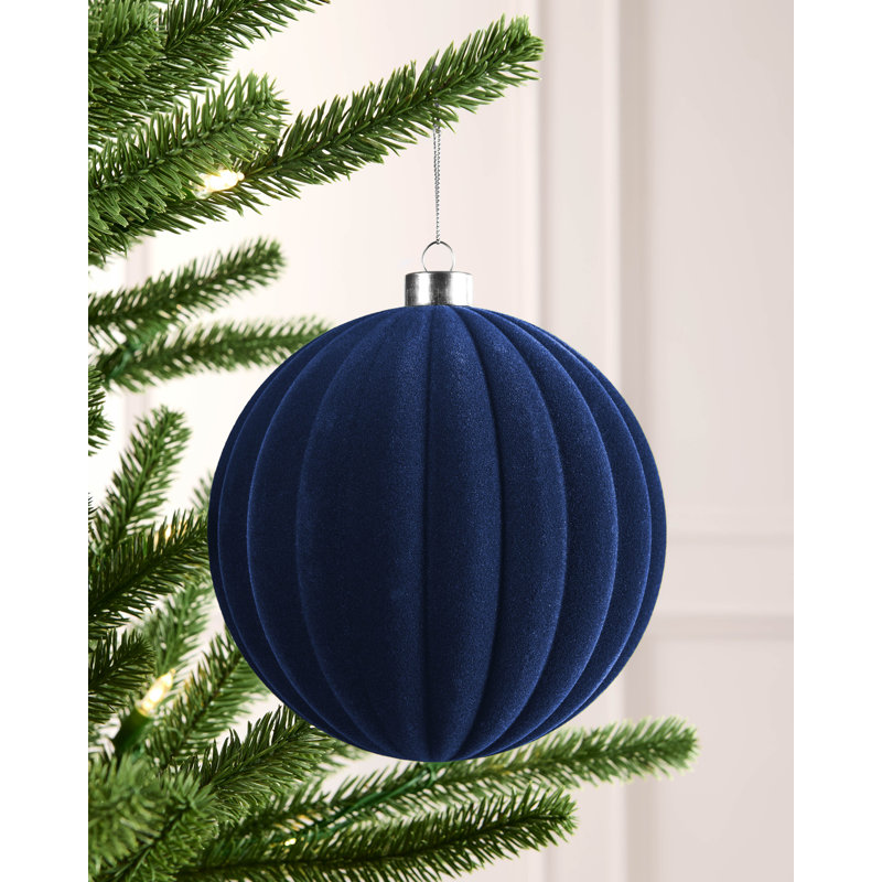 17.5cm Polystyrene Bauble, 17.5 cm H x 15 cm W x 15 cm D, Navy