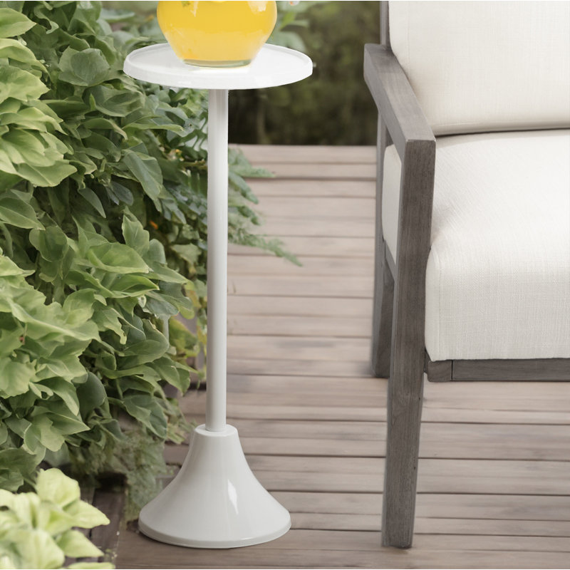 Table de bout Deanna, H 23 po x l 9 po x P 9 po, Shiny White Base/Shiny White Top