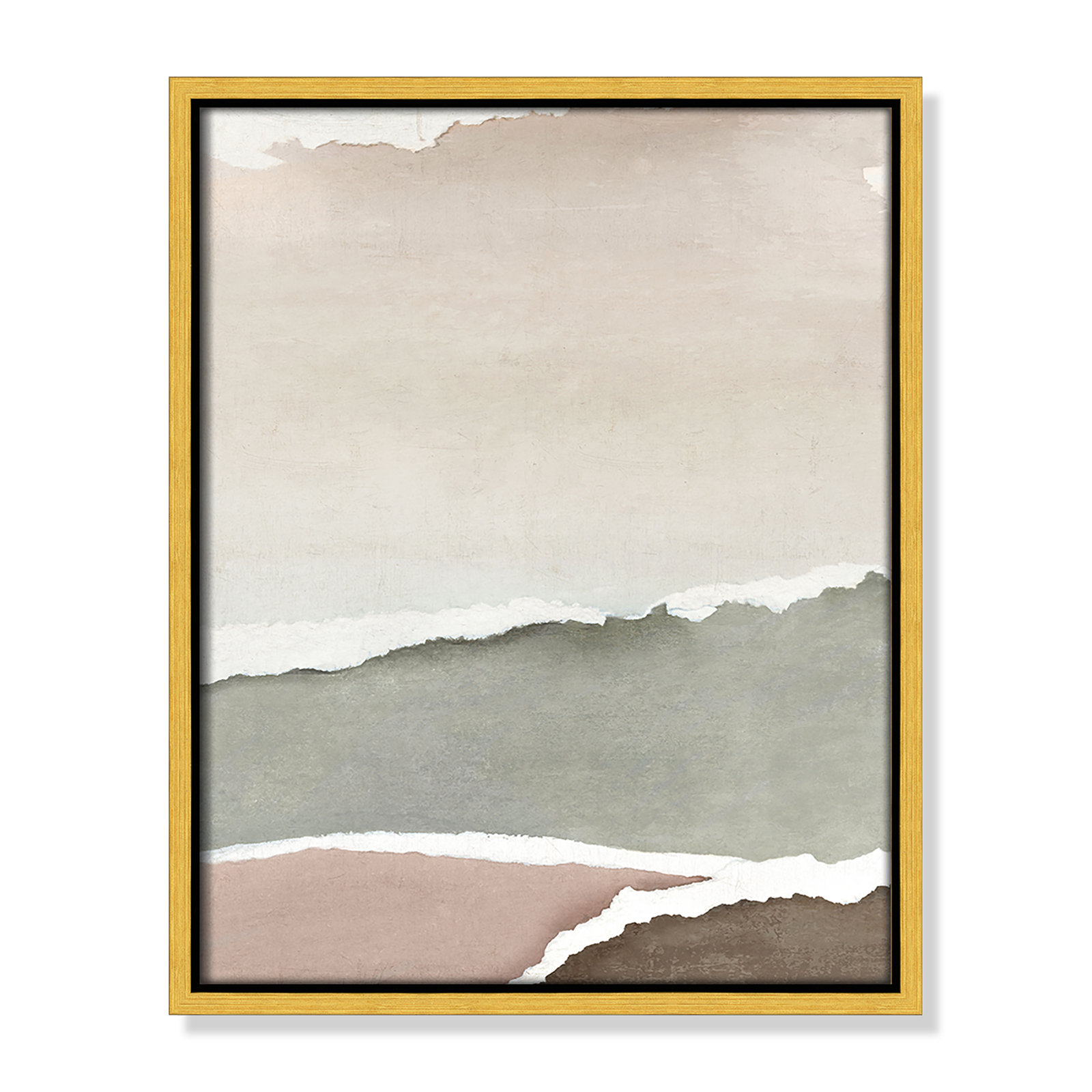 Torn Whispers II Print by Emma Peal, 15.5" H x 12.5" W, Gold Floater