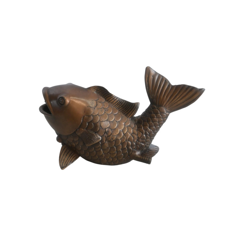 Sculpture bronze bronze Koi