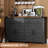 55" Sideboard Buffet Cabinet with Storage, Coffee Bar Cabinet with 2 Drawers and 4 Barn Doors-637716929