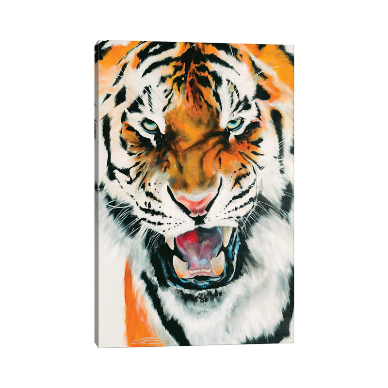 Tiger by Chance Watt - Wrapped Canvas Print, 20.32 cm H x 30.48 cm W