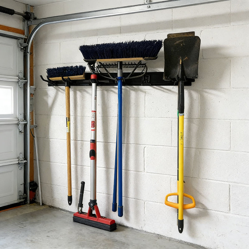 Système d'organisation mural robuste pour outils de garage - crochets réglables, rails de 48 po, capacité maximale de 450 lb