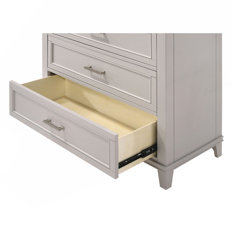 Commode 5 tiroirs Grey, Gris