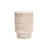 Travertine-Style Round Ribbed MgO Side Table