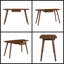 Bureau 53 po en noyer avec tiroir - Bureau d'ordinateur moderne pour bureau à domicile et bureau, table d'étude en bois