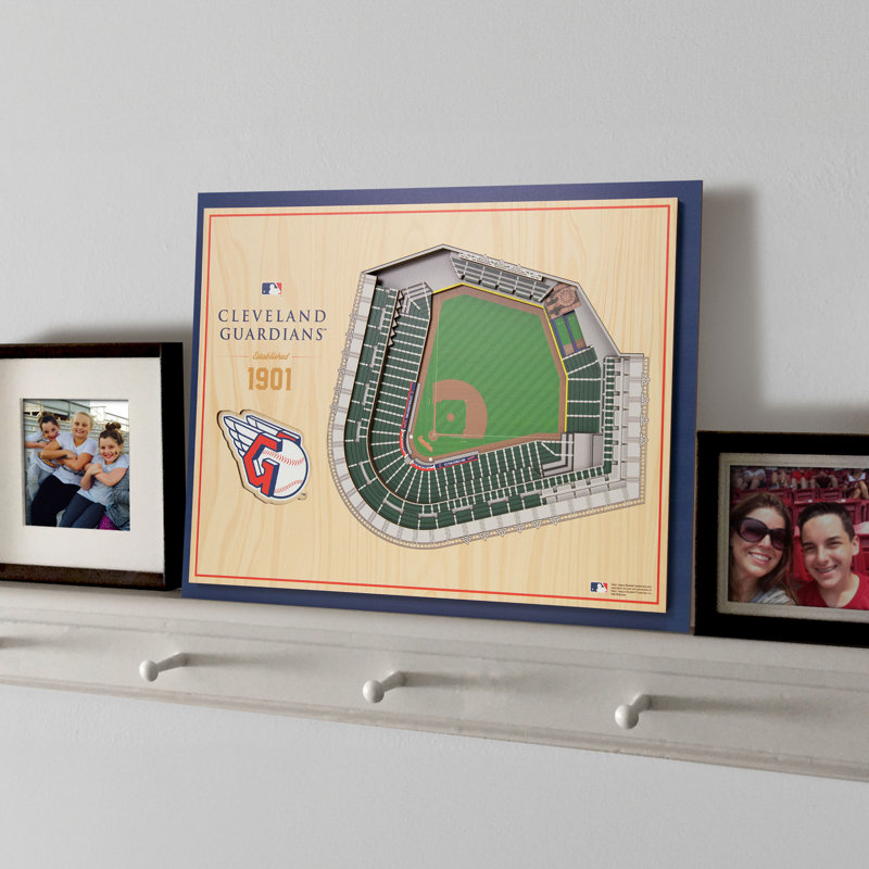 Cleveland Guardians 5-Layer 3D Wooden Stadium Wall Art