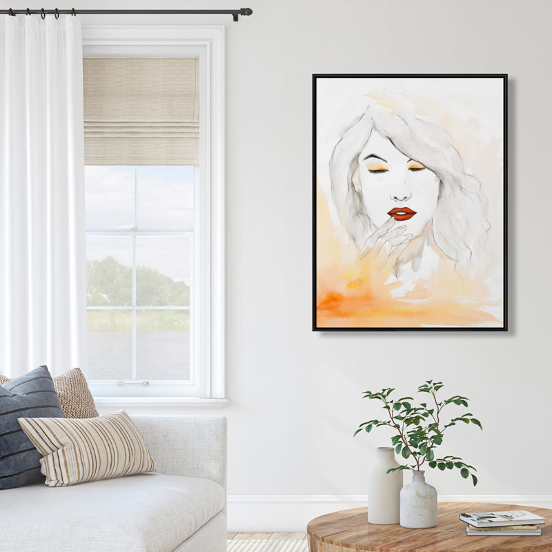 Portrait à l'aquarelle, reproduction sur toile