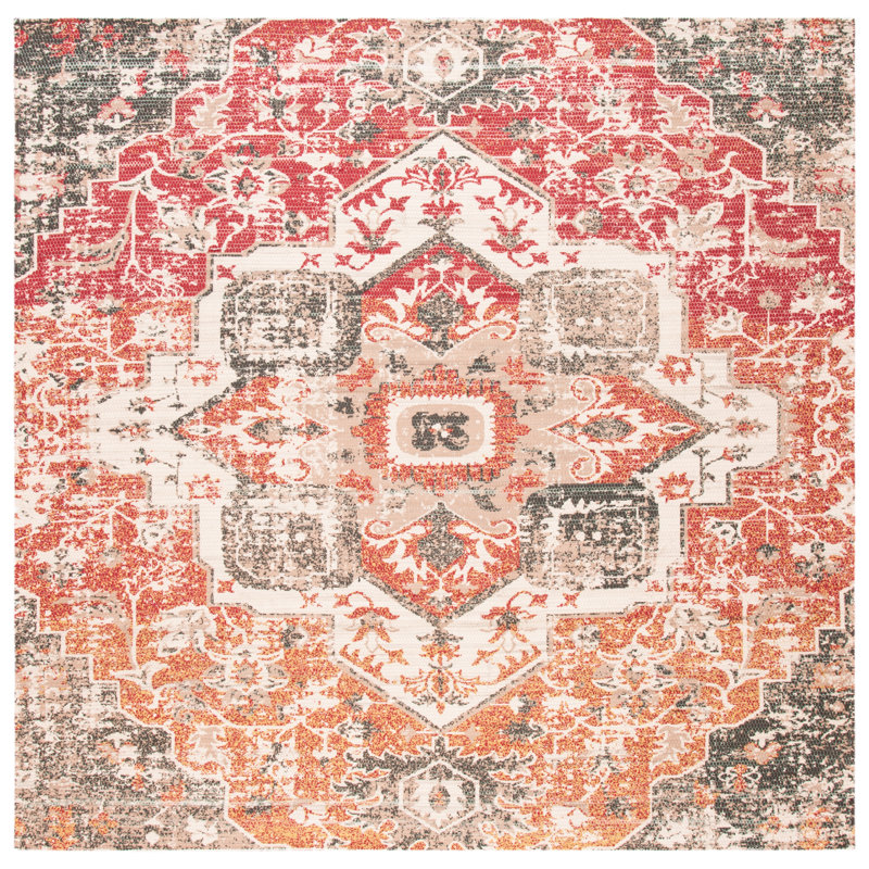 Joppatowne Hand Loomed Performance Oriental Rug, Square 6'