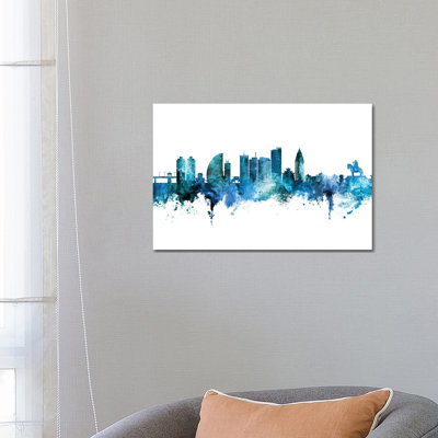 Ulaanbaatar Mongolia Skyline by Michael Tompsett - Wrapped Canvas Gallery-Wrapped Canvas Giclée