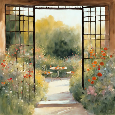 Garden Pathway View - Art mural sur toile tendue