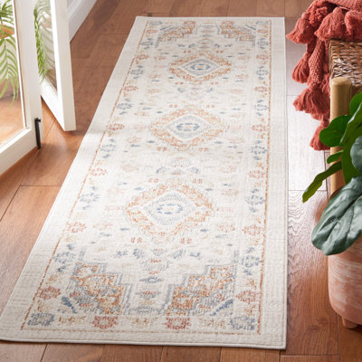 Mayhill Oriental Area Rug in Beige/Rust/Blue