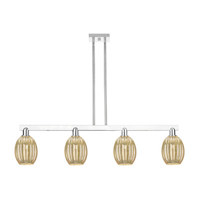 Hailsham - 4 Light Bell Shade Stem Hung Island Light