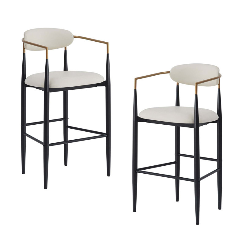 Ensemble élégant de 2 tabourets de comptoir pour îlot de cuisine, rehaussant votre espace.