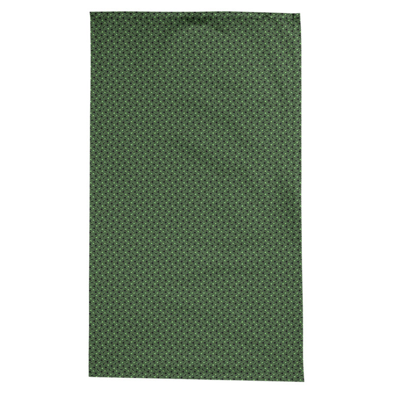 Leffel Geometric 100% Cotton Tablecloth, Green/Black