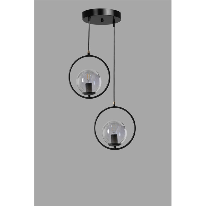 Lustre industriel scandinave, 100% métal, hauteur 27,6 po x 9,8 po de diamètre | Peinture séchée au four et revêtement dégringolé | Douille E27, 40 W maximum | Finition noire élégante pour la décoration et l'éclairage de maisons modernes