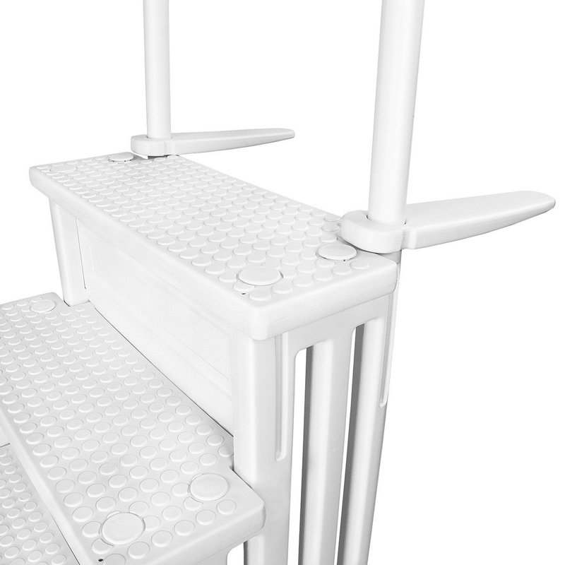 XtremepowerUS In-Pool Step Ladder with Handrails for Pools and Decks Up to 54" High