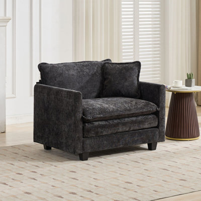 Chenille Upholstered Accent Club Chair