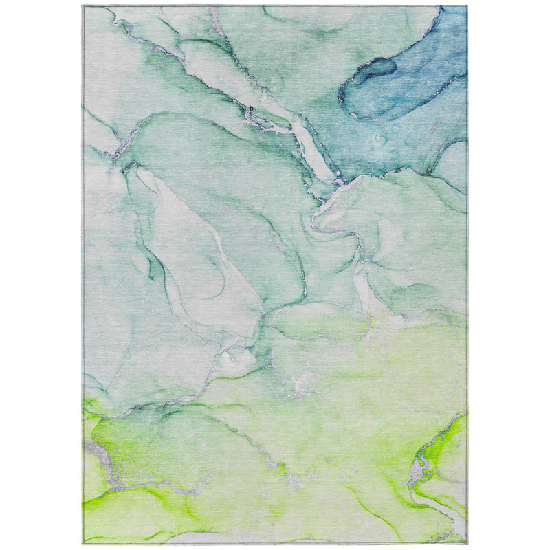 Tapis extérieur vert lavable antidérapant, Rectangulaire 3 pi x 5 pi