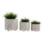 Pots de fleurs à motif floral pour intérieur ou extérieur - jardinière texturée - ensemble de 3, 12 po, 11 po, 9 po, jaune et bleu