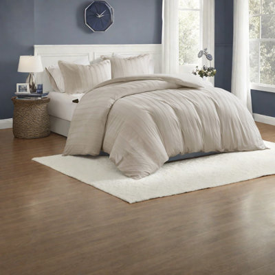 Ensembles de literie pour grand lit durables avec motif rayé en polyester pour les maisons modernes