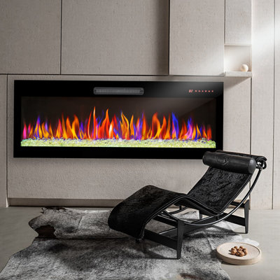 Matte Black Fireplace Insert with 5000 BTU