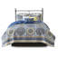 Courtepointe réversible avec coussins décoratifs - Motif médaillon lavable 100% microfibre lavable-119448515-119448516