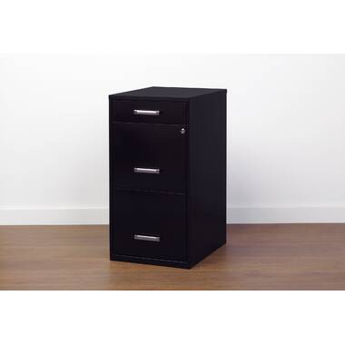 Lancaster 1 - Shelf Storage Cabinet Rebrilliant Finish: Black