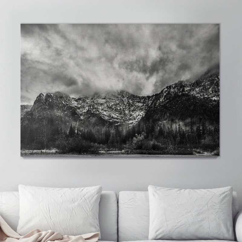 « mountain view », peinture sur toile tendue, H 12 po x l 8 po x P 1 po