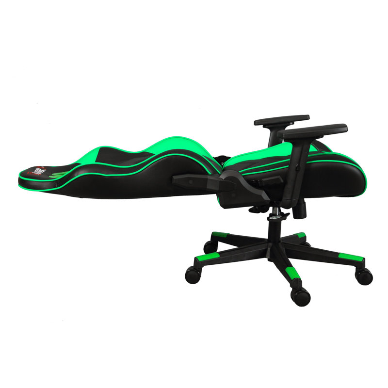 Fauteuil de jeu inclinable ergonomique et pivotant en cuir East Green Home Balik en vert / noir