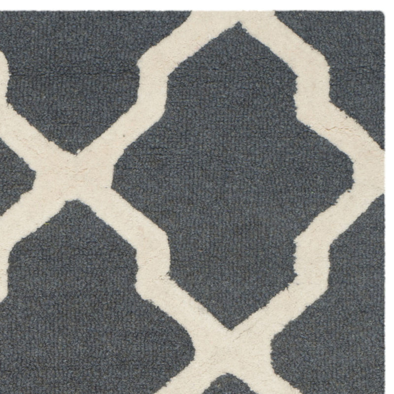 Darbonne Geometric Wool Hand Woven Area Rug, Rectangle 91 x 152cm