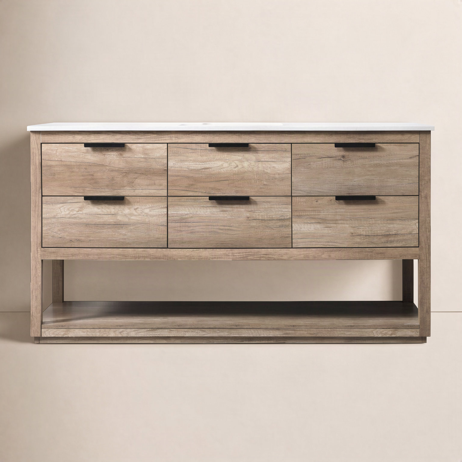 Felicity 60'' Single Bathroom Vanity, Natural Oak