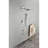 Brass Shower System In - Head, Hand Shower, Slide Bar, Arm, Hose, Valve Trim Installation Kit Style And Lever Handles