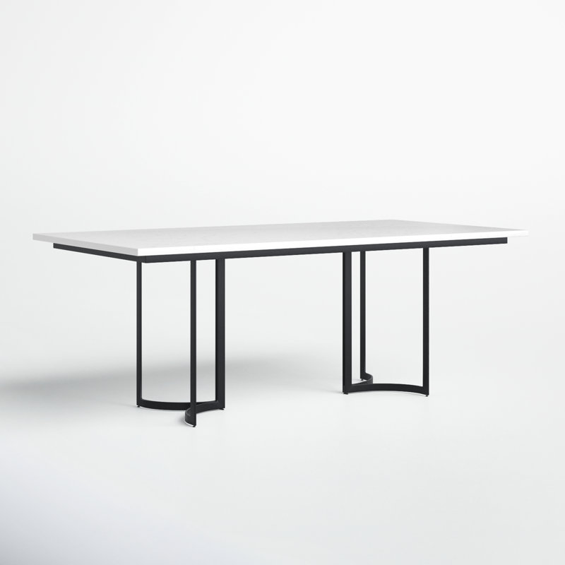 Wainwright Marble Top Metal Base Dining Table