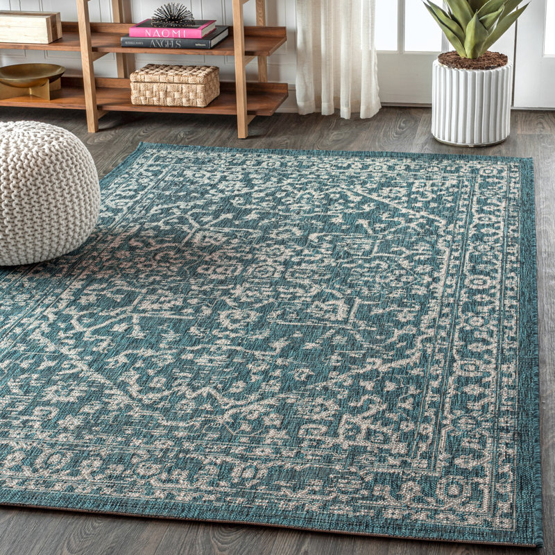 Tapis intérieur / extérieur Massimo Bohemian Medallion, Rectangle 3 pi 1 po x 5 pi