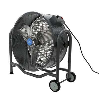 iLIVING ILG8M24-70EC 24" BLDC Air Circulator High Velocity Floor Fan, 115V, 265W, Grey