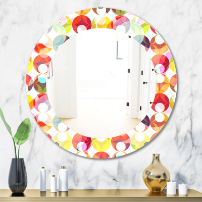 Abstract with Colorful Circles Accent Mirror